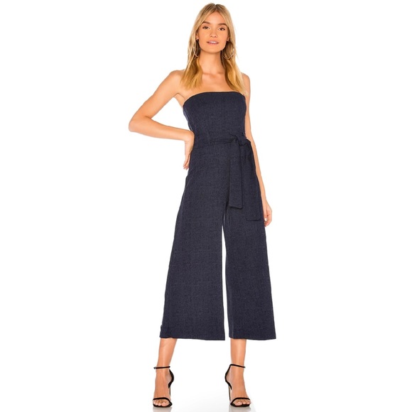NEW BEC & BRIDGE REVOLVE NAVY STRAPLESS JUMPSUIT - Picture 8 of 8